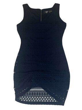 GUESS | Jordina Sleeveless Crochet Mini Dress | Lined | Navy Blue | Size 10
